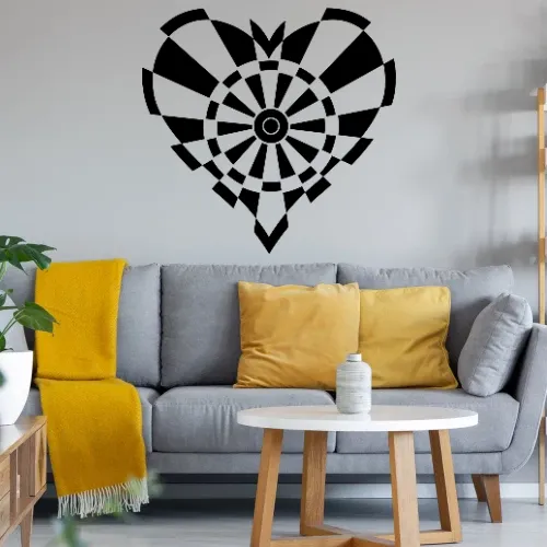 Dartscheiben Herz Sonstig. Wandtattoo