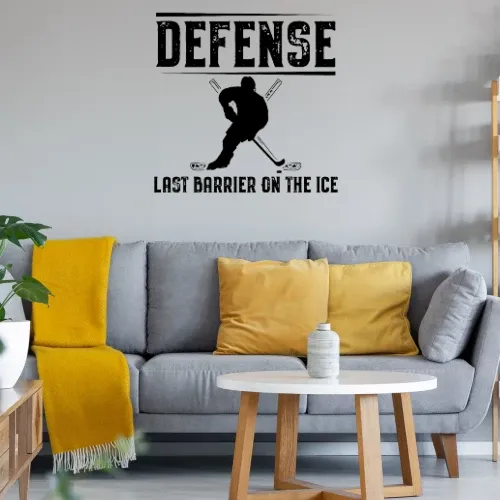 Defense Last Barrier On The Ice Eishockey Wandtattoo