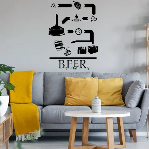Der Weg des Bieres Sonstig. Wandtattoo