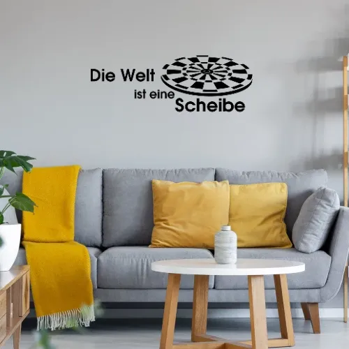 Die Welt ist eine Scheibe Sonstig. Wandtattoo