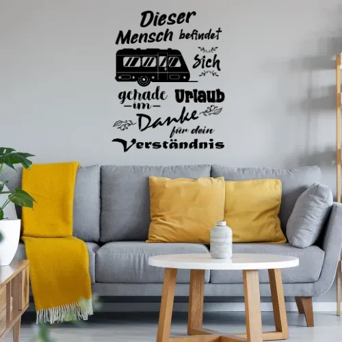 Dieser Mensch Befindet Sich Im Urlaub Wohnwagen Sonstig. Wandtattoo