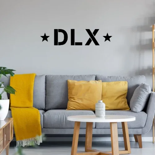 DLX Deluxe mit Sternen Wandtattoo