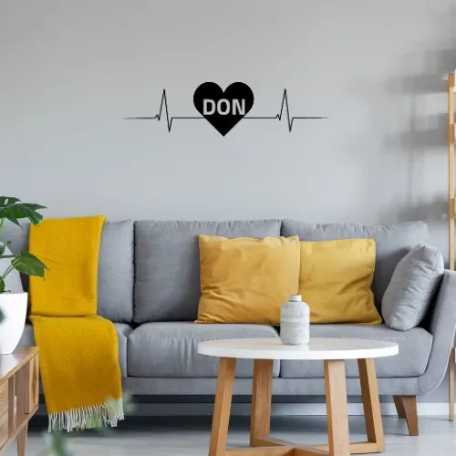 Donauwörth DON Nummernschild Herzschlag Wandtattoo