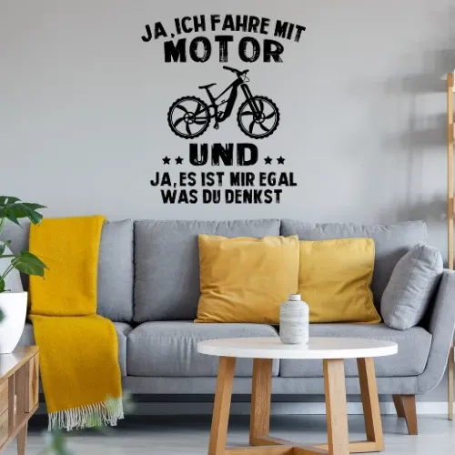 E-Bike Fahrradfahrer Ist Mir Egal Spruch - Ebiker Sonstig. Wandtattoo E-Bike Fahrradfahrer Ist Mir Egal Spruch - Ebiker Wandtattoo