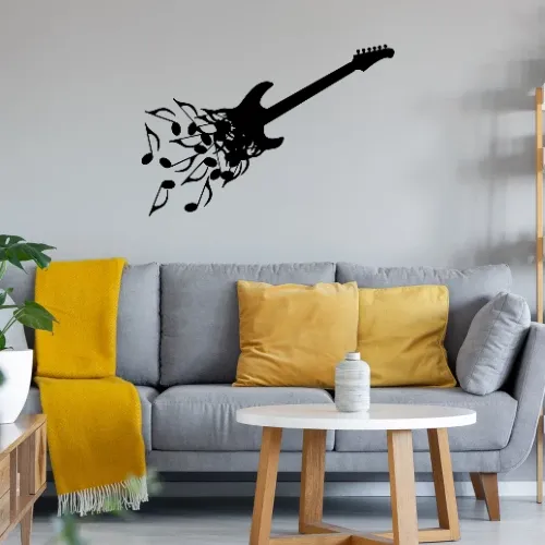 E-Gitarre aus Noten Sonstig. Wandtattoo