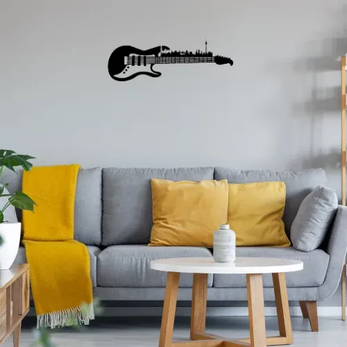 E-Gitarre Berlin Silhouette Elektro-Gitarre Sonstig. Wandtattoo E-Gitarre Berlin Silhouette Elektro-Gitarre Wandtattoo