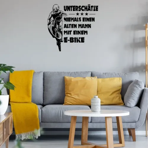 Ebike Fahrrad Alter Mann Spruch Mountainbike Rente Wandtattoo
