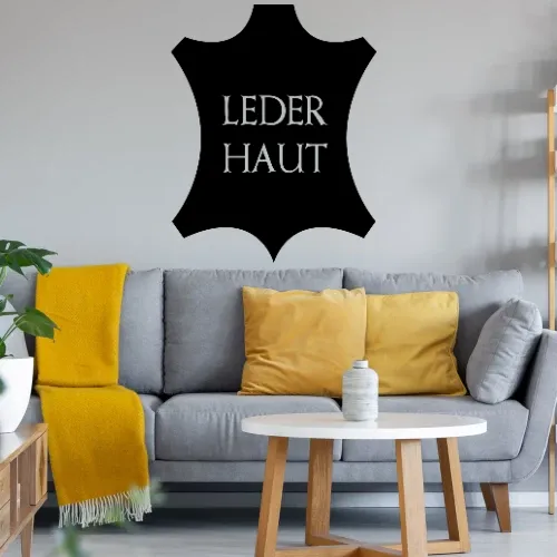 Echt Leder Lederhaut Emblem Wandtattoo
