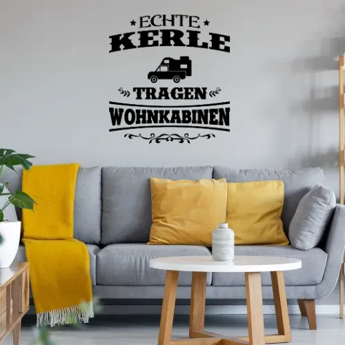 Echte Kerle Tragen Wohnkabinen Pickup Absetzkabine Sonstig. Wandtattoo Echte Kerle Tragen Wohnkabinen Pickup Absetzkabine Wandtattoo