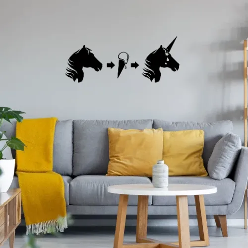 Eis Einhornkopf Sonstig. Wandtattoo