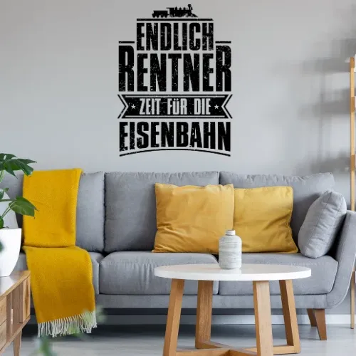 Eisenbahn Rente Modelleisenbahn Rentner Spruch Sonstig. Wandtattoo