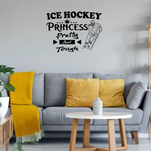 Eishockey Hockey Spielerin Ice Hockey Princess Sonstig. Wandtattoo Eishockey Hockey Spielerin Ice Hockey Princess Wandtattoo