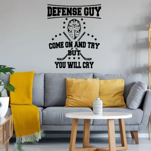 Eishockey Ice Hockey Defense Guy Come On und Try Sonstig. Wandtattoo