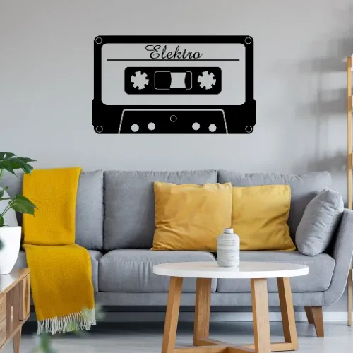 Elektromusik Kassette Sonstig. Wandtattoo