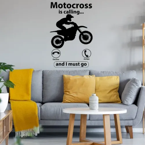 Enduro Anruf Dirt Bike Handy Motocross Is Calling Wandtattoo