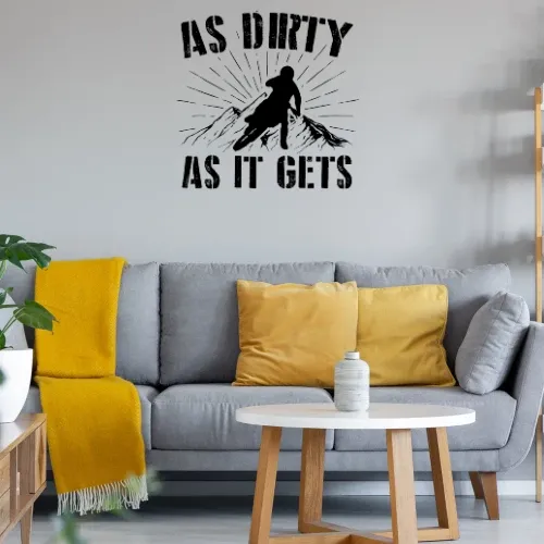 Enduro Bike -As Dirty As It Gets- Motocross Biker Sonstig. Wandtattoo