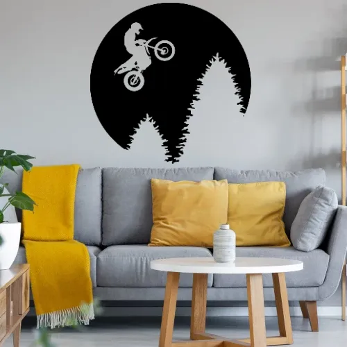 Endurosprung Mond Wandtattoo