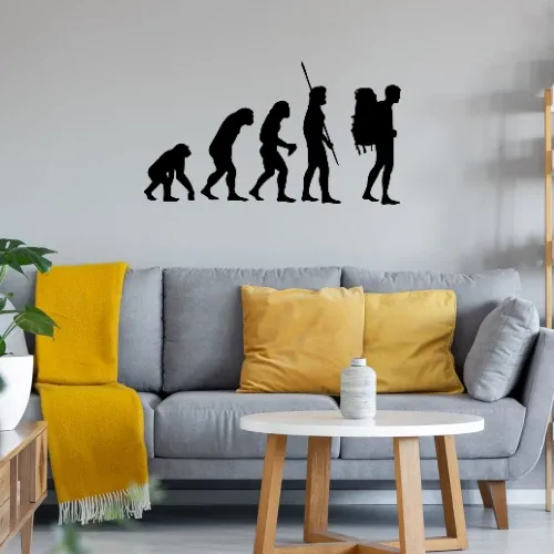 Evolution Backpacker Wandtattoo