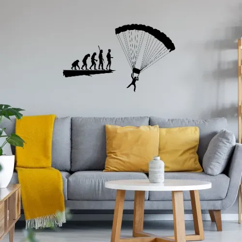 Evolution Fallschirmspringer Sonstig. Wandtattoo