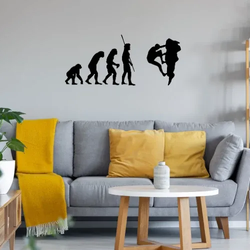 Evolution Klettern Sonstig. Wandtattoo