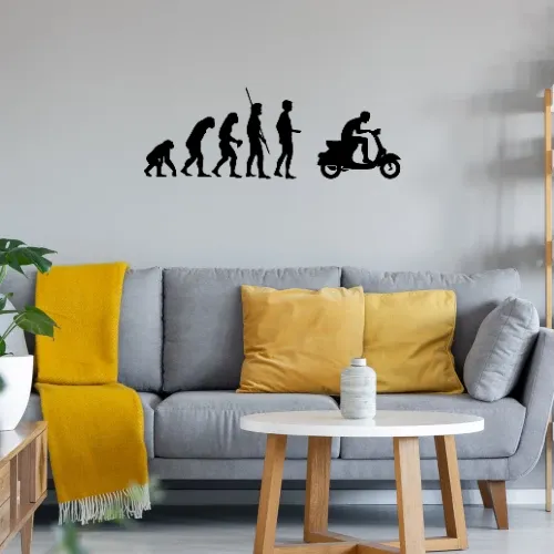 Evolution Motorroller Wandtattoo