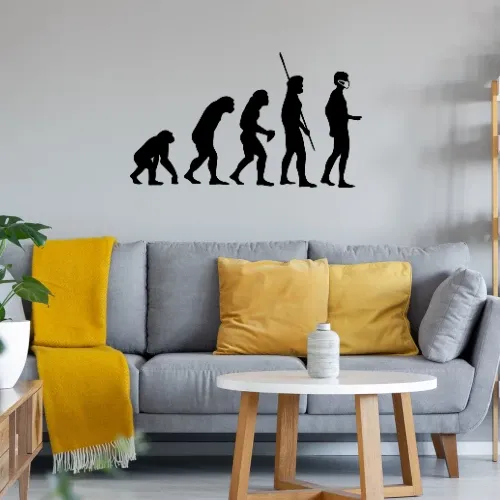 Evolution Mundschutz Sonstig. Wandtattoo