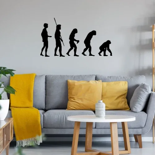 Evolution Rückwärts Sonstig. Wandtattoo