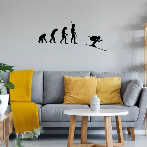 Evolution Ski Abfahrt Wandtattoo