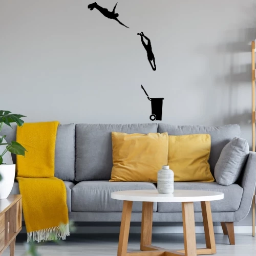 Evolution Sprung in die Tonne Sonstig. Wandtattoo