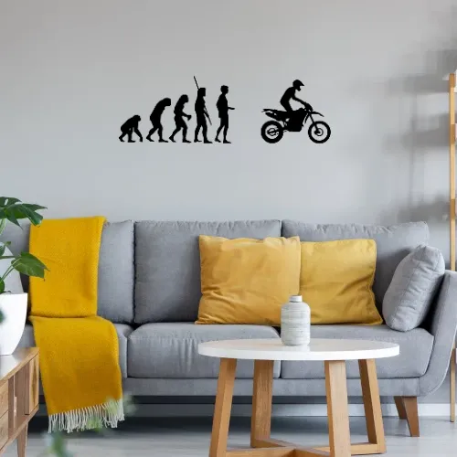 Evolution stehend Enduro fahren Wandtattoo