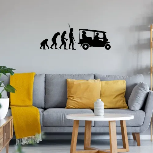 Evolution Tuk Tuk Wandtattoo