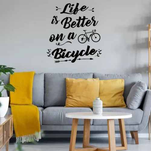 Fahrrad Bike Radfahrer Spruch MTB Fahrradfahren Wandtattoo