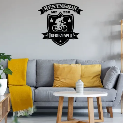 Fahrrad Rentnerin auf der Ueberholspur Sonstig. Wandtattoo