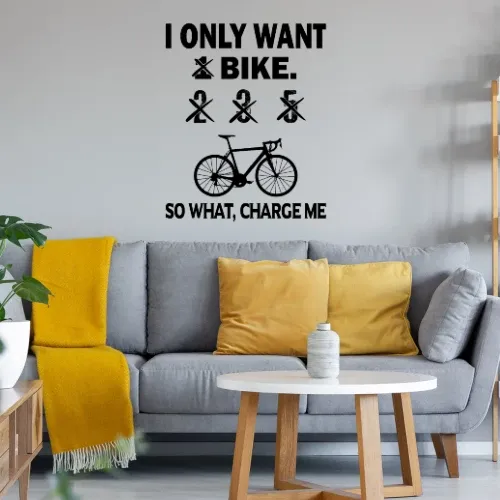 Fahrradfahrer will nur 1 Fahrrad Radfahrer Spruch Wandtattoo