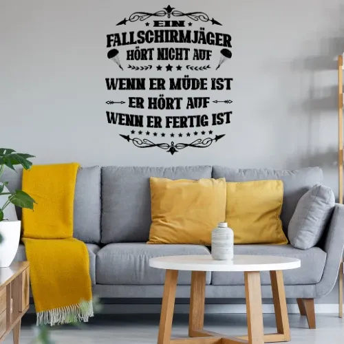 Fallschirmjäger Hört Nicht Auf - Bundeswehr Falli Sonstig. Wandtattoo