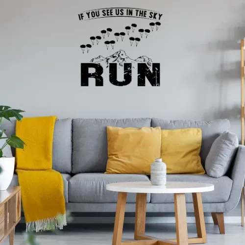 Fallschirmjäger If You See Us In The Sky Run Wandtattoo