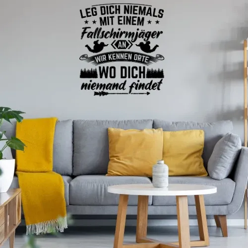 Fallschirmjäger Militär Orte Spruch Falli Soldaten Wandtattoo