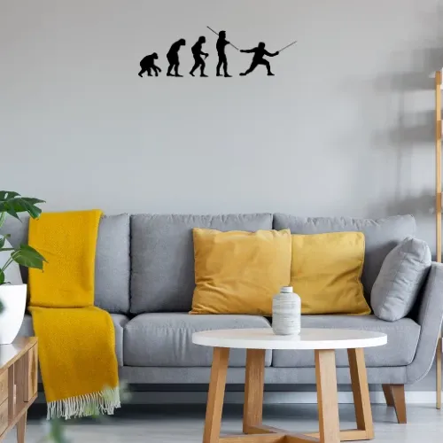 Fechten Fechter Evolution Degenkampf Sonstig. Wandtattoo