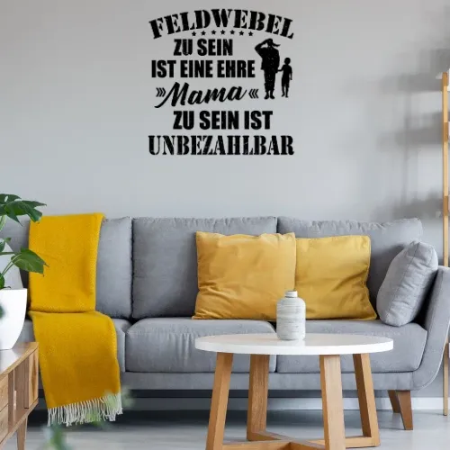 Feldwebel Mama Bundeswehr Unteroffizier Mutter BW Sonstig. Wandtattoo