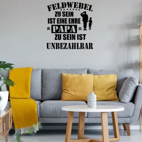 Feldwebel Papa Bundeswehr Unteroffizier Vater BW Sonstig. Wandtattoo Feldwebel Papa Bundeswehr Unteroffizier Vater BW Wandtattoo