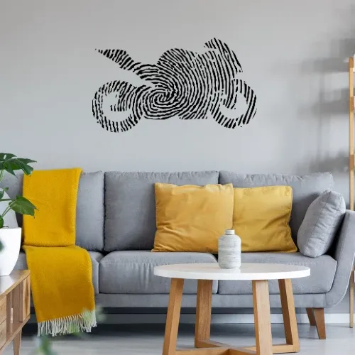 Fingerabdruck Motorrad Sonstig. Wandtattoo