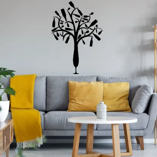 Flaschenbaum aus Sektglas Sonstig. Wandtattoo
