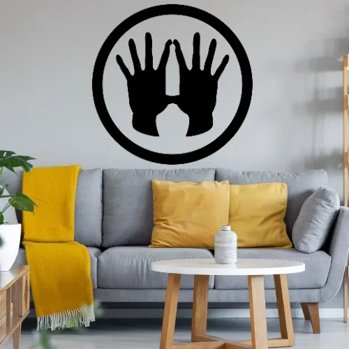 Flaschenhand Wandtattoo