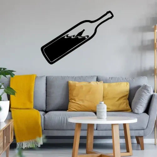 Flaschenpost in Flasche Wandtattoo