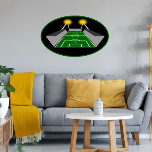 Flutlichtspiel Fussballstadion Wandtattoo