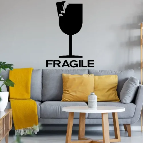 Fragile Zerbrechlich Wandtattoo