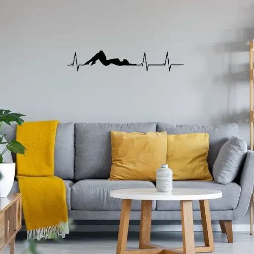 Frauenkörper Herzschlag Wandtattoo