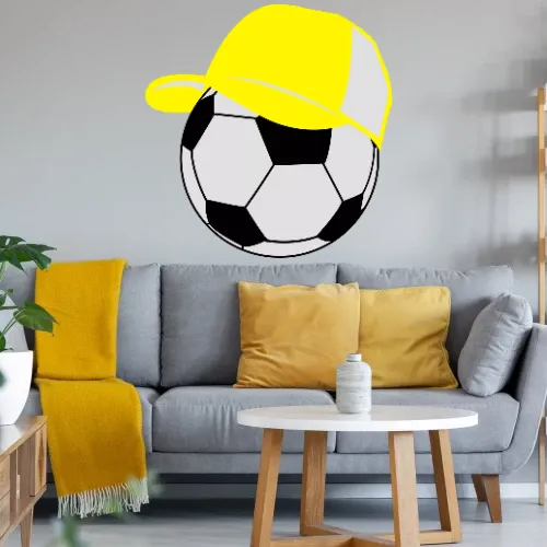 Fußballbasecap Wandtattoo