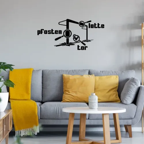 Fußballtor Treffer Pfosten Latte Tor Wandtattoo