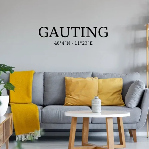Gauting Koordinaten Wandtattoo